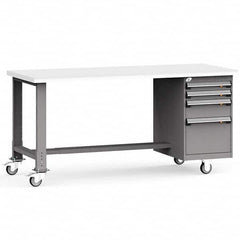 Rousseau Metal - Mobile Work Benches Type: Mobile Workbench Length: 72 (Inch) - Apex Tool & Supply