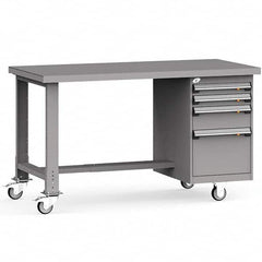 Rousseau Metal - Mobile Work Benches Type: Mobile Workbench Length: 60 (Inch) - Apex Tool & Supply