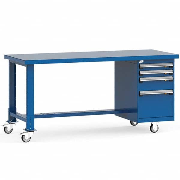 Rousseau Metal - Mobile Work Benches Type: Mobile Workbench Length: 72 (Inch) - Apex Tool & Supply