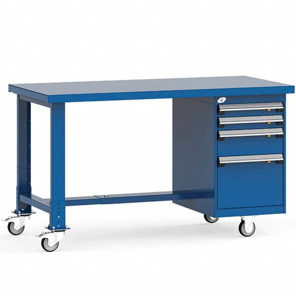 Rousseau Metal - Mobile Work Benches Type: Mobile Workbench Length: 60 (Inch) - Apex Tool & Supply