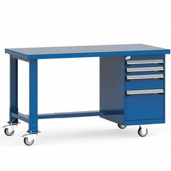 Rousseau Metal - Mobile Work Benches Type: Mobile Workbench Length: 60 (Inch) - Apex Tool & Supply