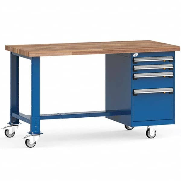 Rousseau Metal - Mobile Work Benches Type: Mobile Workbench Length: 60 (Inch) - Apex Tool & Supply