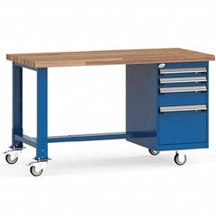 Rousseau Metal - Mobile Work Benches Type: Mobile Workbench Length: 60 (Inch) - Apex Tool & Supply