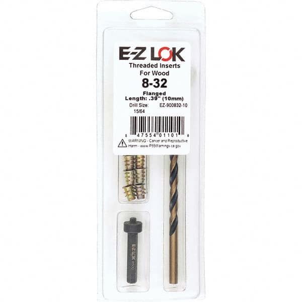 E-Z LOK - Thread Repair Kits Insert Thread Size (Inch): #8-32 Includes Drill: Yes - Apex Tool & Supply