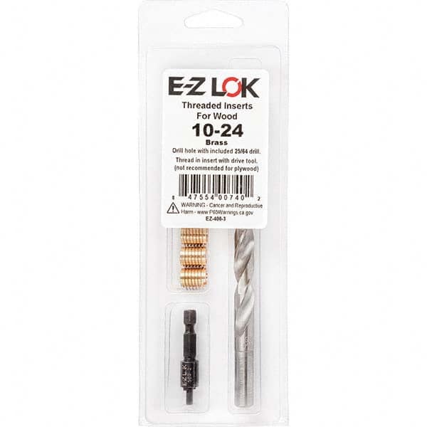 E-Z LOK - Thread Repair Kits Insert Thread Size (Inch): #10-24 Includes Drill: Yes - Apex Tool & Supply