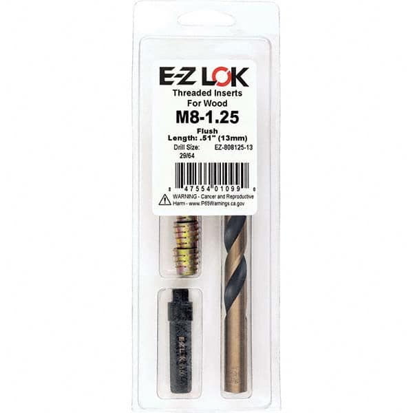 E-Z LOK - Thread Repair Kits Insert Thread Size (mm): M8x1.25 Includes Drill: Yes - Apex Tool & Supply