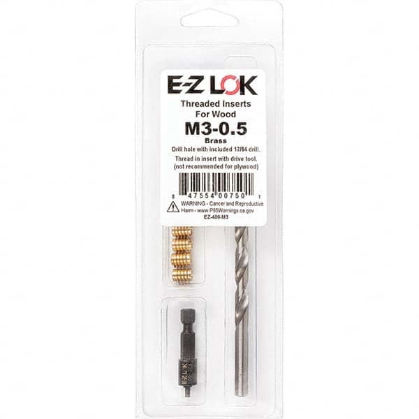 E-Z LOK - Thread Repair Kits Insert Thread Size (mm): M3x0.50 Includes Drill: Yes - Apex Tool & Supply
