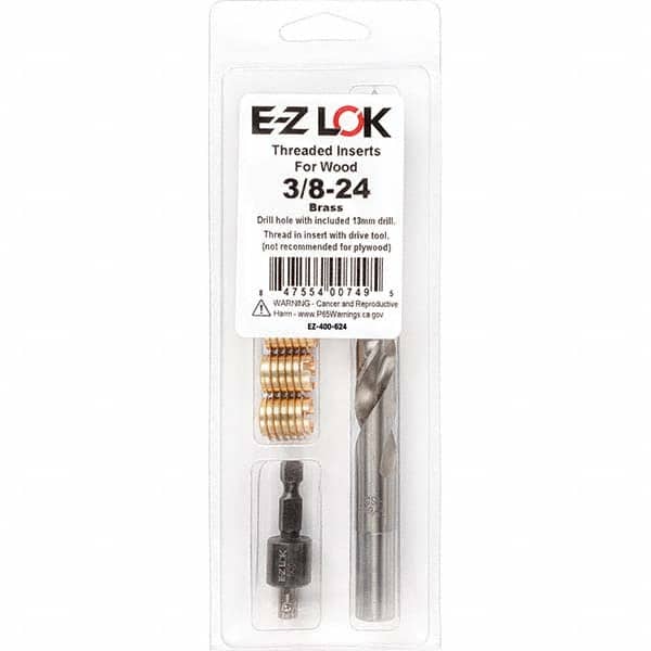 E-Z LOK - Thread Repair Kits Insert Thread Size (Inch): 3/8-24 Includes Drill: Yes - Apex Tool & Supply