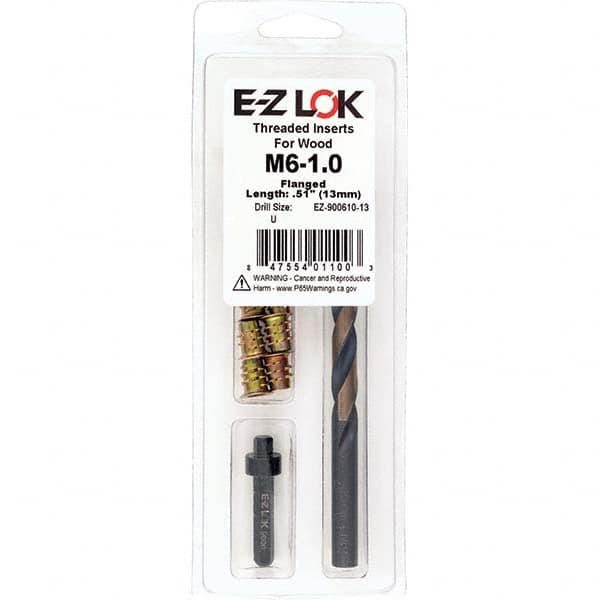 E-Z LOK - Thread Repair Kits Insert Thread Size (mm): M6x1.00 Includes Drill: Yes - Apex Tool & Supply