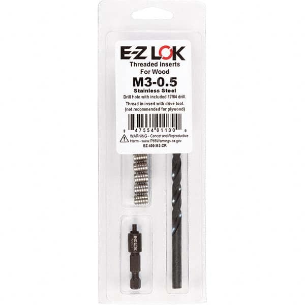 E-Z LOK - Thread Repair Kits Insert Thread Size (mm): M3x0.50 Includes Drill: Yes - Apex Tool & Supply