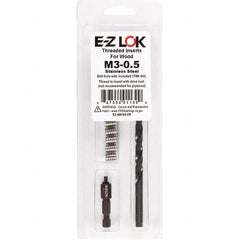 E-Z LOK - Thread Repair Kits Insert Thread Size (mm): M3x0.50 Includes Drill: Yes - Apex Tool & Supply