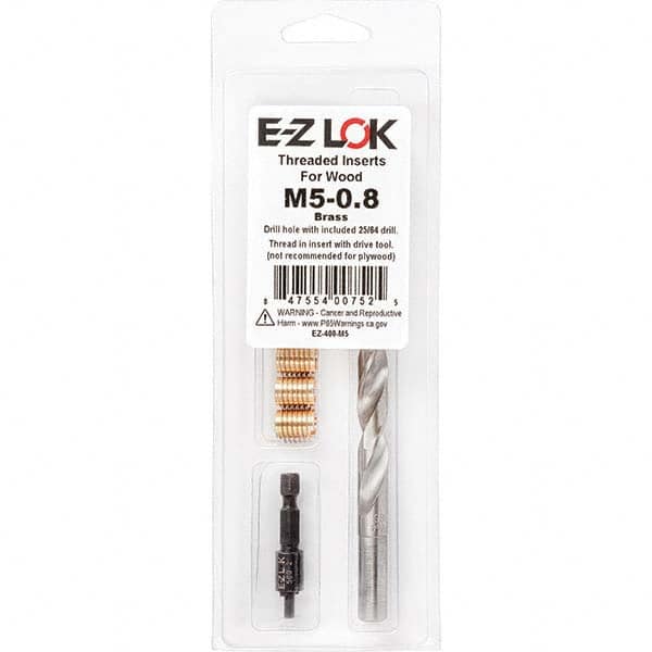 E-Z LOK - Thread Repair Kits Insert Thread Size (mm): M5x0.80 Includes Drill: Yes - Apex Tool & Supply