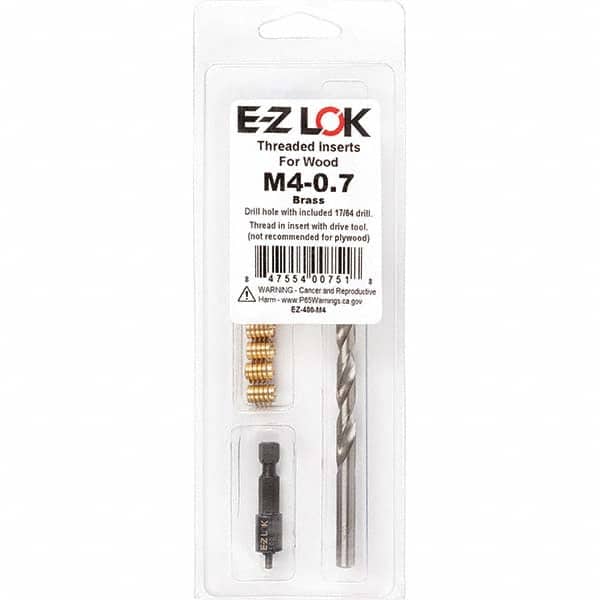 E-Z LOK - Thread Repair Kits Insert Thread Size (mm): M4x0.70 Includes Drill: Yes - Apex Tool & Supply