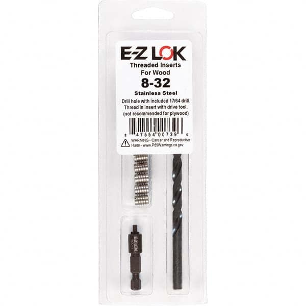 E-Z LOK - Thread Repair Kits Insert Thread Size (Inch): #8-32 Includes Drill: Yes - Apex Tool & Supply