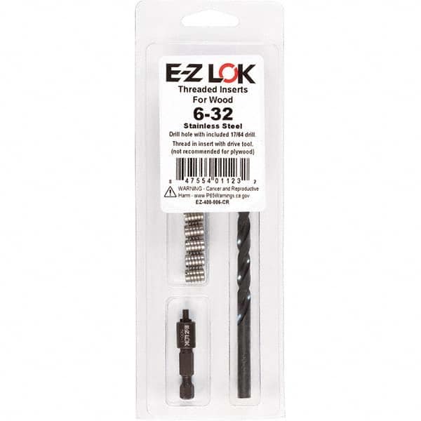 E-Z LOK - Thread Repair Kits Insert Thread Size (Inch): #6-32 Includes Drill: Yes - Apex Tool & Supply