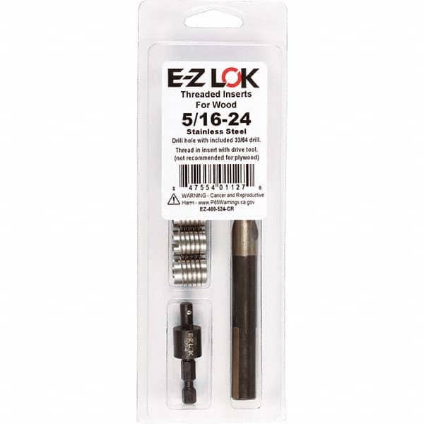 E-Z LOK - Thread Repair Kits Insert Thread Size (Inch): 5/16-24 Includes Drill: Yes - Apex Tool & Supply
