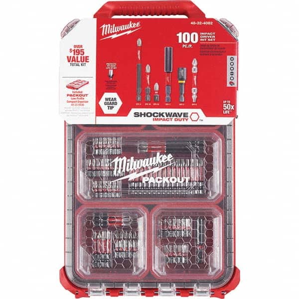 Milwaukee Tool - Power & Impact Screwdriver Bit Sets Point Type: Phillips; Slotted; Square; Torx Tool Type: Driver Bit - Apex Tool & Supply