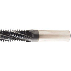 Helical Flute Thread Mill: 1-11-1/2, Internal & External, 5 Flute, 3/4″ Shank Dia, Solid Carbide 11-1/2 TPI, 0.62″ Cut Dia, 1-1/8″ LOC, TiAlN Coated
