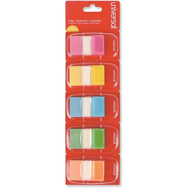 UNIVERSAL - Self-Stick Page Flags Style: Flag Color: Assorted - Apex Tool & Supply