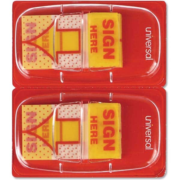 UNIVERSAL - Self-Stick Page Flags Style: Flag Color: Yellow - Apex Tool & Supply