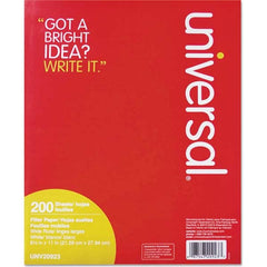 UNIVERSAL - Note Pads, Writing Pads & Notebooks Writing Pads & Notebook Type: Filler Paper Size: 8-1/2 x 11 - Apex Tool & Supply