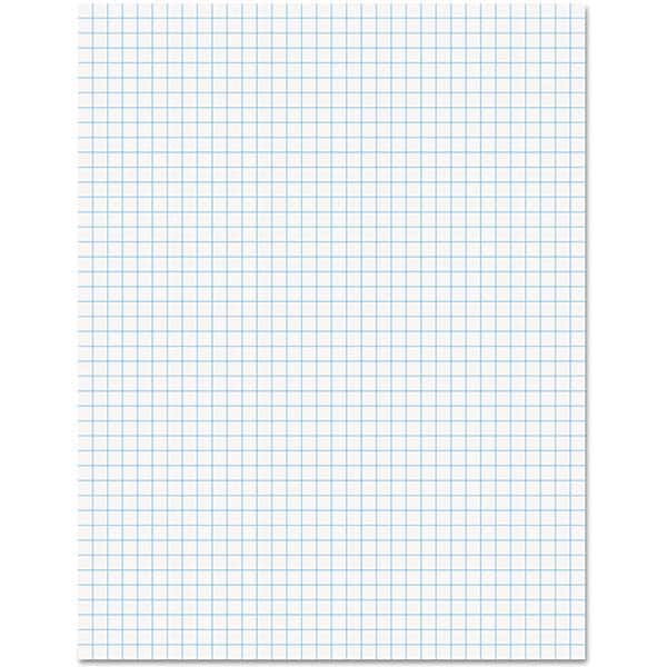 Top Pad: 50 Sheets, Quadrille Ruled, White Paper, Glue Binding White Cover