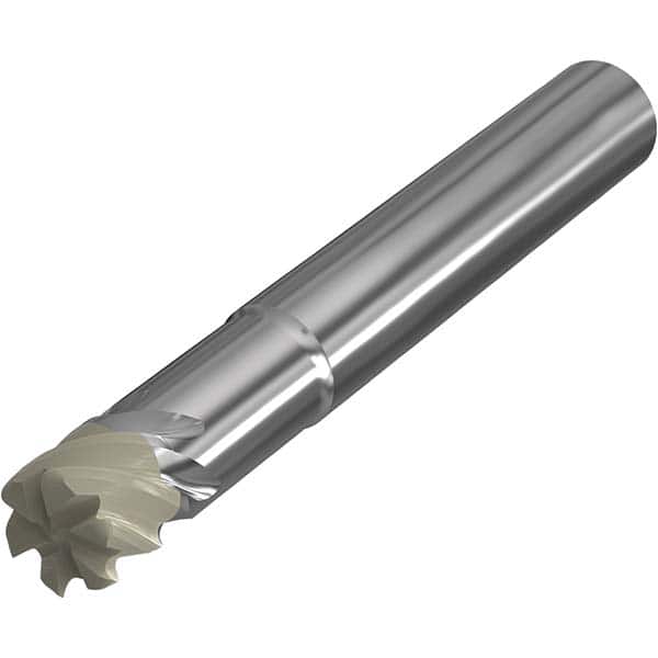 Seco - 25mm Diam 6 Flute Ceramic 4mm Corner Radius End Mill - Apex Tool & Supply