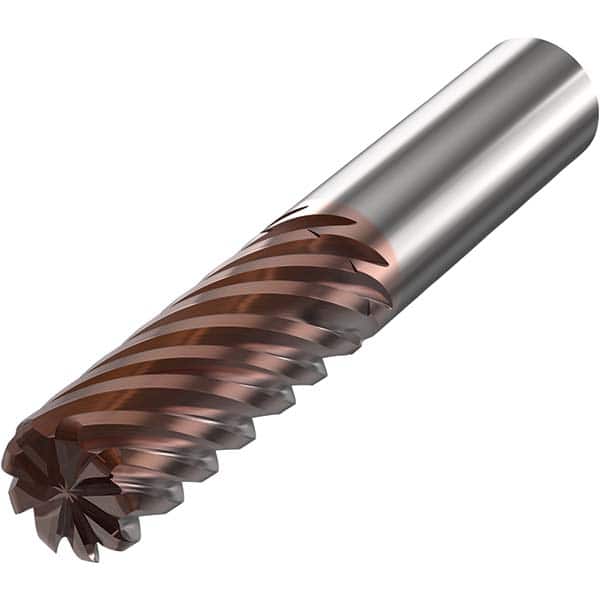 Seco - 16mm Diam 9 Flute Solid Carbide 2mm Corner Radius End Mill - Apex Tool & Supply