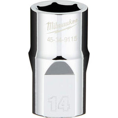 Milwaukee Tool - Hand Sockets Drive Size (Inch): 1/2 Size (mm): 14.0000 - Apex Tool & Supply