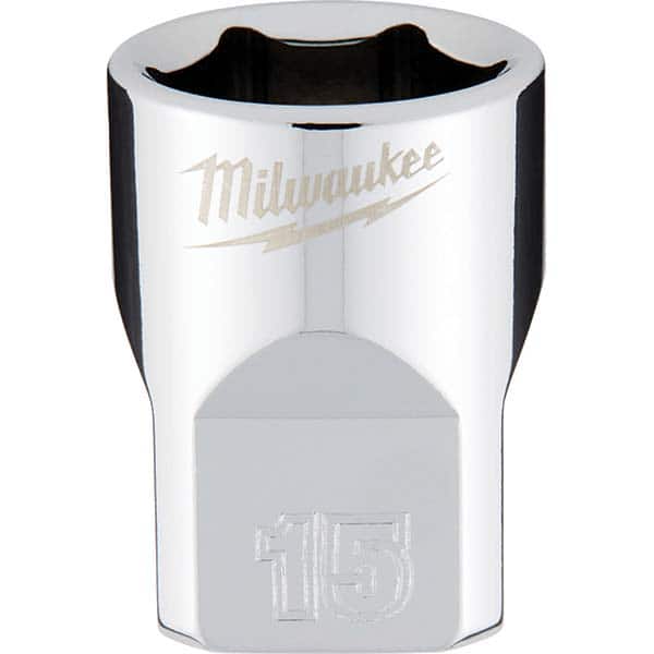 Milwaukee Tool - Hand Sockets Drive Size (Inch): 3/8 Size (mm): 15.0000 - Apex Tool & Supply