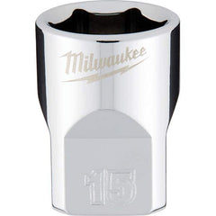 Milwaukee Tool - Hand Sockets Drive Size (Inch): 3/8 Size (mm): 15.0000 - Apex Tool & Supply