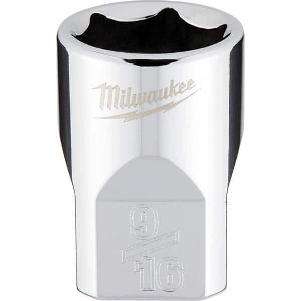 Milwaukee Tool - Hand Sockets Drive Size (Inch): 3/8 Size (Inch): 9/16 - Apex Tool & Supply