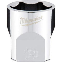 Milwaukee Tool - Hand Sockets Drive Size (Inch): 3/8 Size (mm): 19.0000 - Apex Tool & Supply