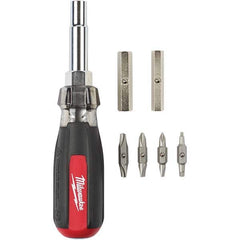 Milwaukee Tool - Bit Screwdrivers Type: Multi-Bit Screwdriver Tip Type: Phillips ; Square; Slotted - Apex Tool & Supply