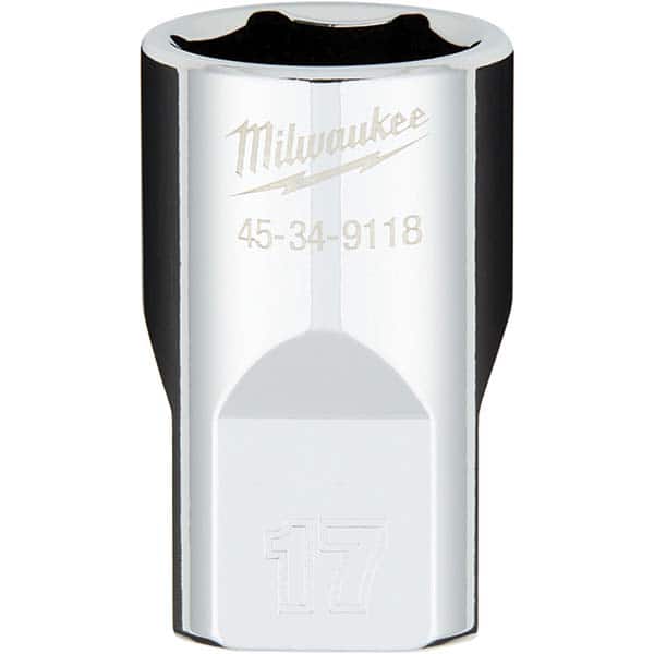 Milwaukee Tool - Hand Sockets Drive Size (Inch): 1/2 Size (mm): 17.0000 - Apex Tool & Supply