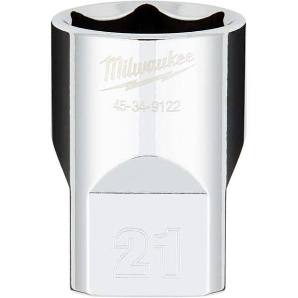 Milwaukee Tool - Hand Sockets Drive Size (Inch): 1/2 Size (mm): 21.0000 - Apex Tool & Supply