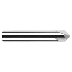 Chamfer Cutters - 0.2500″ (1/4″) Shank Diameter × 30° per side Carbide Flat Chamfer Cutter, 3 Flutes