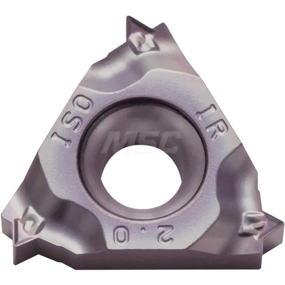 Laydown Threading Inserts; Insert Style: 16ER; Insert Size Code: 16; Insert Material: Solid Carbide; Manufacturer Grade: PR1215; Threads Per Inch: 19.00; Thread Type: External; Thread Standard: Parallel Pipe; Insert Hand: Right Hand; Included Angle: 55; C