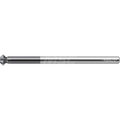 Chamfer Mill: 8 mm Dia, 6 Flutes, Solid Carbide 100 mm OAL, 6 mm Shank Dia, TiAlN Coated