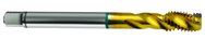 7/16-20 2B 3-Flute Cobalt Green Ring Semi-Bottoming 40 degree Spiral Flute Tap-TiN - Apex Tool & Supply
