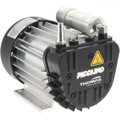 Thomas - Rotary Vane-Type Vacuum Pumps Voltage: 120 VAC Length (Decimal Inch): 8.2300 - Apex Tool & Supply