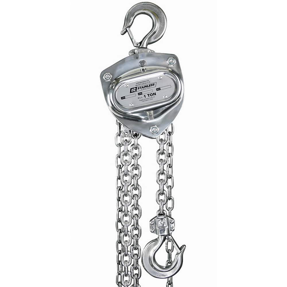 OZ Lifting Products - Manual Hoists-Chain, Rope & Strap Type: Hand Chain Hoist Lifting Material: Chain - Apex Tool & Supply