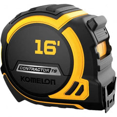 Komelon - 16' x 1-1/4" Hi-Vis Yellow/White Blade Tape Measure - Apex Tool & Supply
