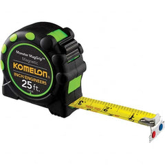 Komelon - 25' x 1" Yellow Blade Tape Measure - Apex Tool & Supply