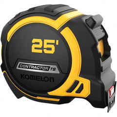 Komelon - 25' x 1-1/4" Hi-Vis Yellow/White Blade Tape Measure - Apex Tool & Supply