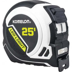Komelon - 25' x 1" Hi-Vis Yellow/White Blade Tape Measure - Apex Tool & Supply