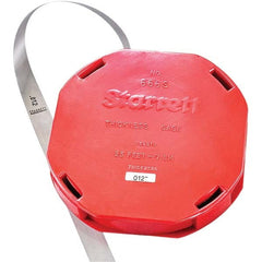 Starrett - Feeler Stock Rolls Thickness (Decimal Inch): 0.0120 Overall Length (Feet): 25.00 - Apex Tool & Supply