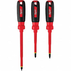 Milwaukee Tool - Screwdriver Sets Screwdriver Types Included: Slotted Number of Pieces: 3 - Apex Tool & Supply
