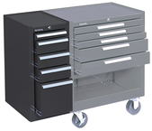 185 Brown 5-Drawer Hang-On Cabinet w/ball bearing Drawer slides - For Use With 273, 275 or 277 - Apex Tool & Supply