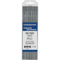 PRO-SOURCE - Tungsten Electrodes Type: 2% Cerialed Diameter (Inch): 3/32 - Apex Tool & Supply